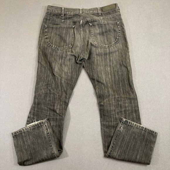 Zegna Sport Jeans Men’s 34x32 Distressed Gray Cotton Straight Denim Zip Fly READ - Picture 5 of 11